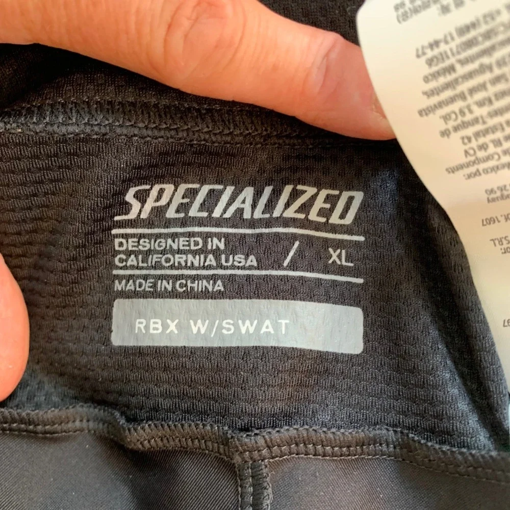 Specialized RBX with SWAT Men XL Black Padded Cycling Shorts Side Pockets
